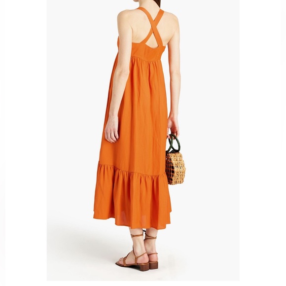 FLASH SALE! Gently worn Sandro Women’s Gathered Shantung Midi Dress! Size 34! - Picture 3 of 12